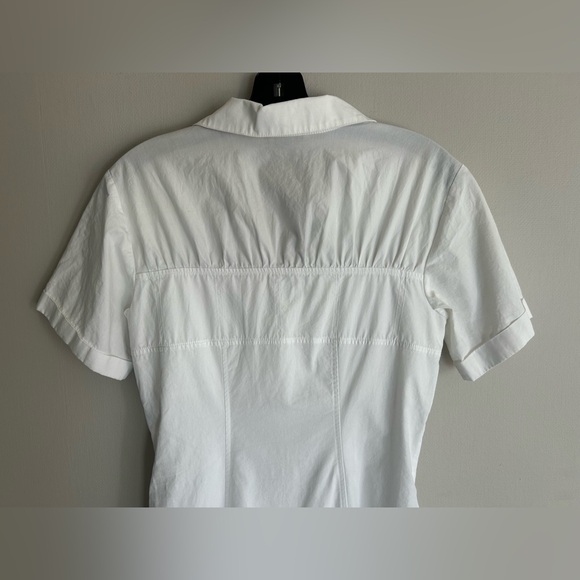 NICHOLAS Tenley Shirt Dress White Corset Cotton Poplin Midi Quiet Luxury Size 6 - Picture 14 of 15